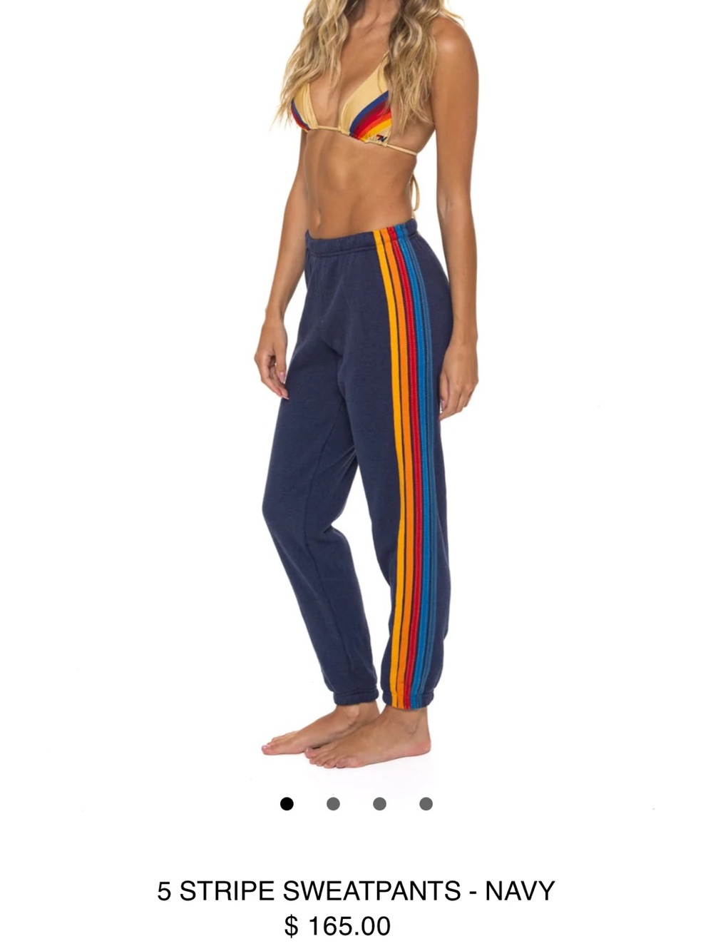 AVIATOR NATION Navy 5-Stripe Sweatpants